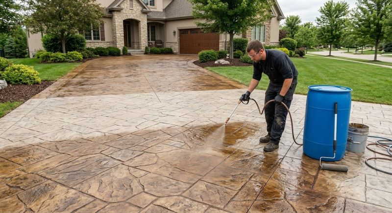 Concrete Driveway Refinishing in Frisco, TX