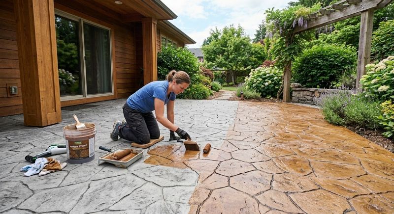 Patio Overlay Installation in Fort Worth, TX