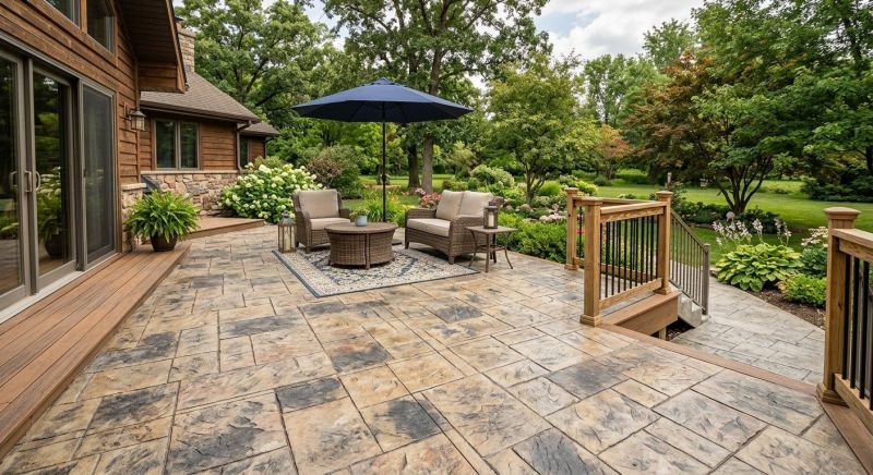 Stamped Concrete Installation in Frisco, TX
