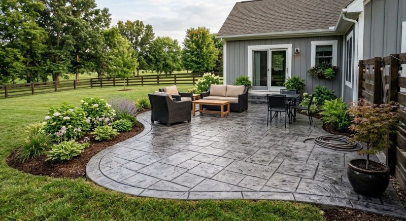 Stamped Concrete Patio Installation in Corpus Christi, TX