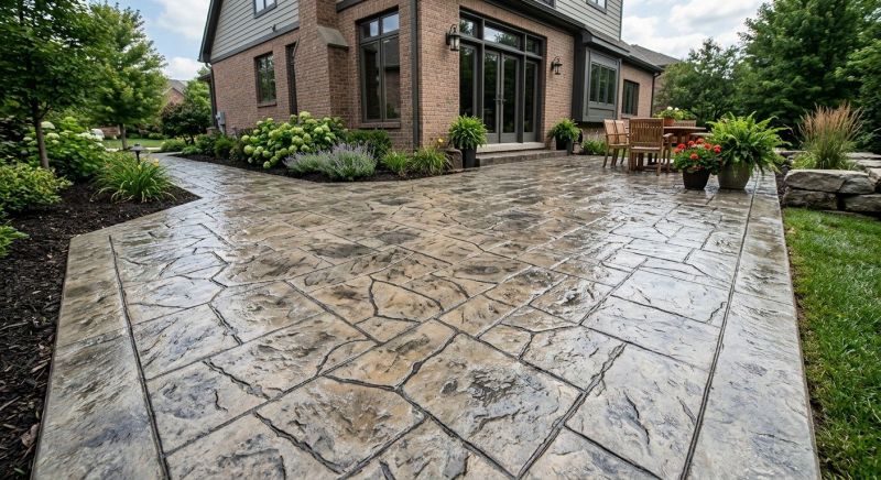 Stamped Concrete Patio Installation in Corpus Christi, TX