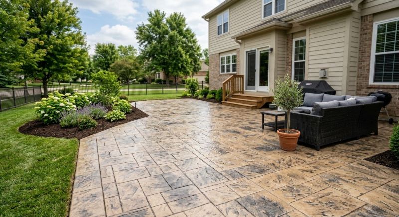 Textured Concrete Installation in Frisco, TX
